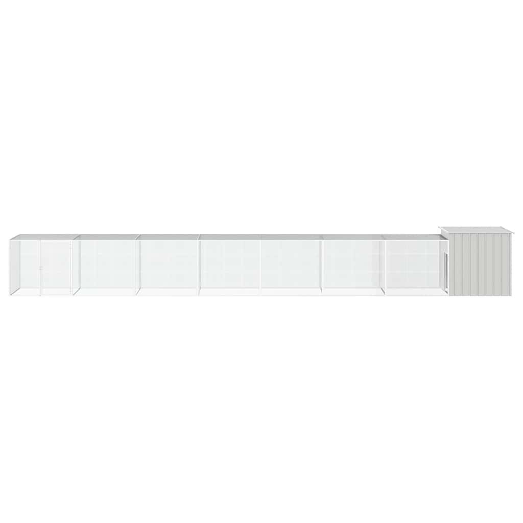 Vidaxl - Cage pour poules Gris 700x91x100 cm Acier galvanisé vidaXL 3106464 - Imagen 4