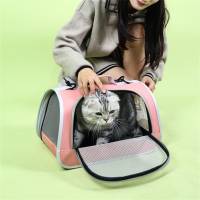Lytech - Sac de Transport pour Chat Pliable 41x26x26 cm Rose - Confortable et Respirant pour Voyages - Lytech - Image 2