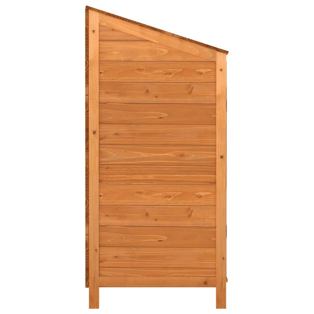 Abri de jardin 0.53m² - Cabane de jardin - Remise de jardin Marron 102x52x112 cm Bois de sapin solide MAISON CHIC - Image 5