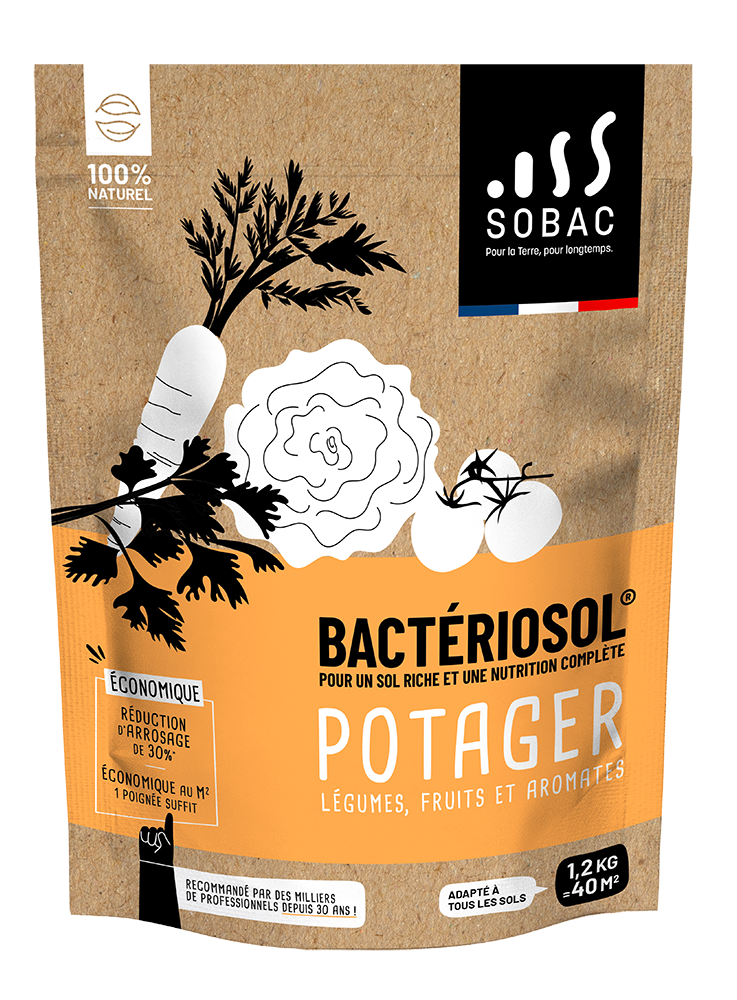 0 - Bactériosol Potager, Amendement Organique pour Légumes Fruits et Aromates - 1,2 kg - SOBAC