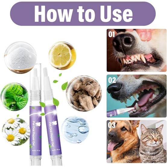 2 Pièces Gel Réparation Buccale pour Animaux - Image 4
