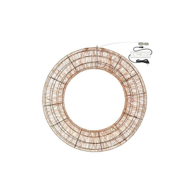 Lotti - Couronne Lumineuse géante 15000 leds multicolores scintillantes structure métal marron Lotti - Imagen 9