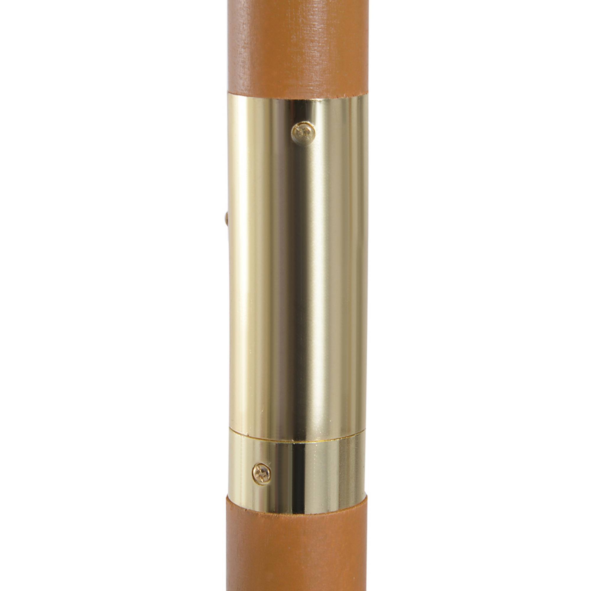 Parasol de jardin droit en bois et bambou pour terrasse extérieur anti UV 300cm bleu - ComfortXL Outdoor Living - Image 8