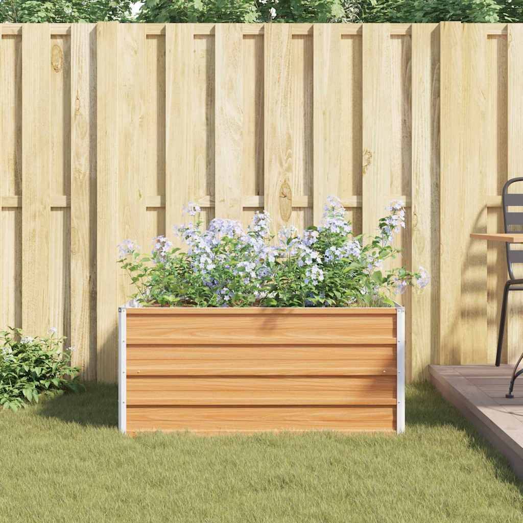 Prolenta Premium - Jardinière acier marron 100 x 100 x 45 cm - Prolenta premium p323.6 - Image 4