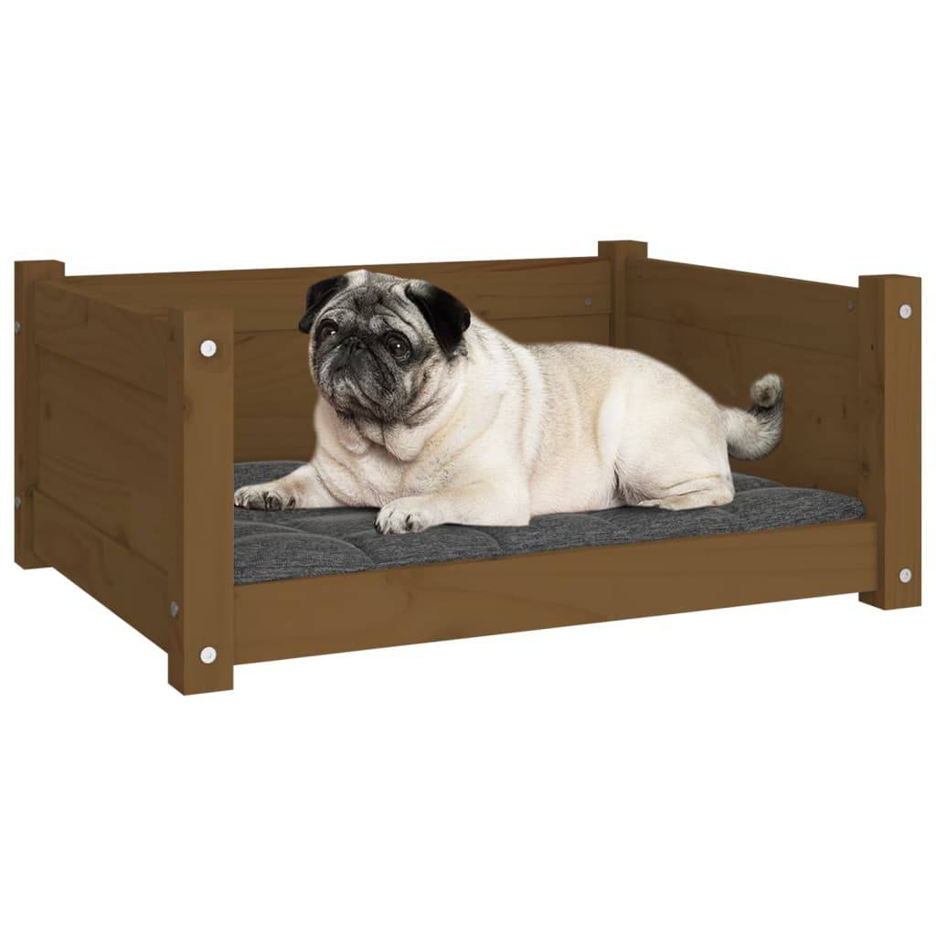 Vidaxl - Lit pour chien Marron miel 65,5x50,5x28 cm Bois de pin solide vidaXL 821450 - Imagen 5