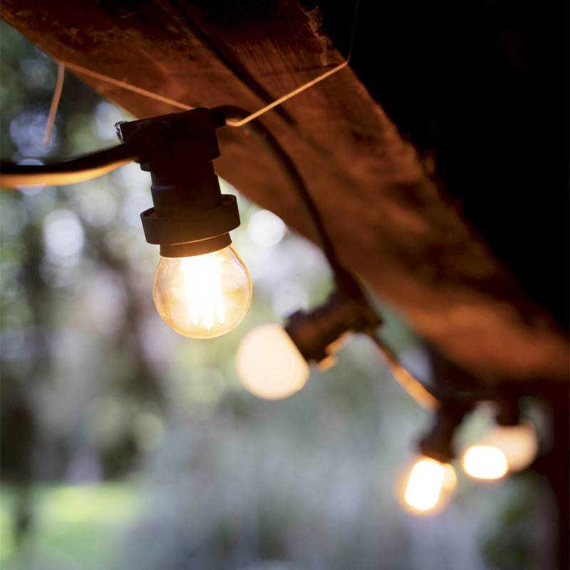 Xanlite - Guirlande LED 10M extensible, 10 douilles, compatible ampoules E27 (non incluses) - GRL10230VB - Image 5