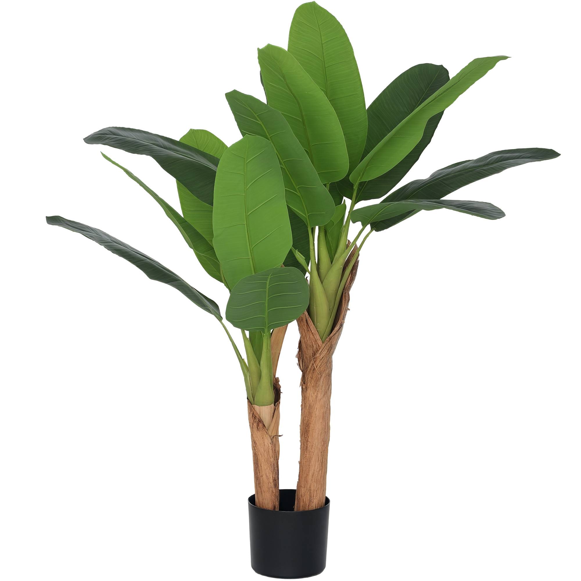 Plante artificielle intérieure 120 cm bananier en pot décoration pour maison, bureau, salon, chambre - Image 1