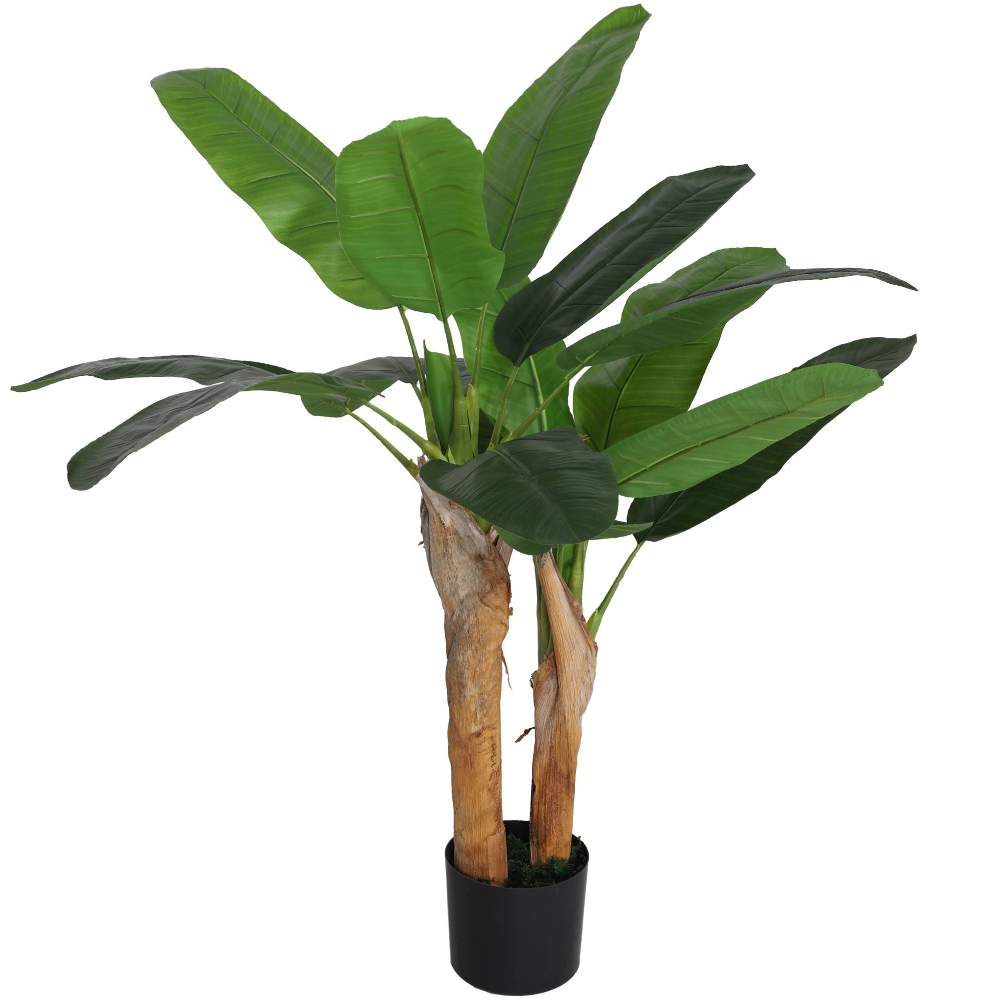 Plante artificielle intérieure 120 cm bananier en pot décoration pour maison, bureau, salon, chambre - Image 2