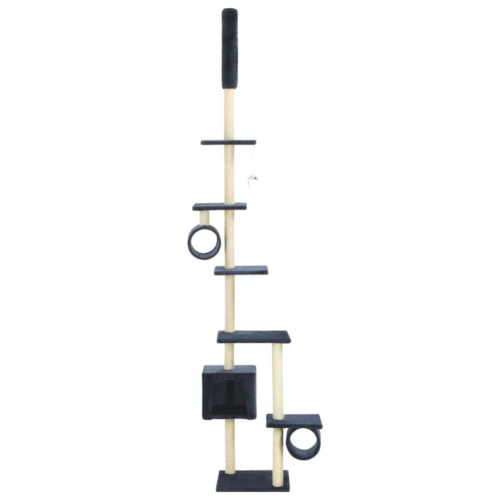 Arbre à Chat Géant Sisal Jeu Bleu 260cm pour Grand Chat Luxe Multi-niveaux - ComfortXL Outdoor Living - Image 3