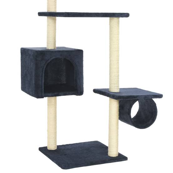 Arbre à Chat Géant Sisal Jeu Bleu 260cm pour Grand Chat Luxe Multi-niveaux - ComfortXL Outdoor Living - Image 6