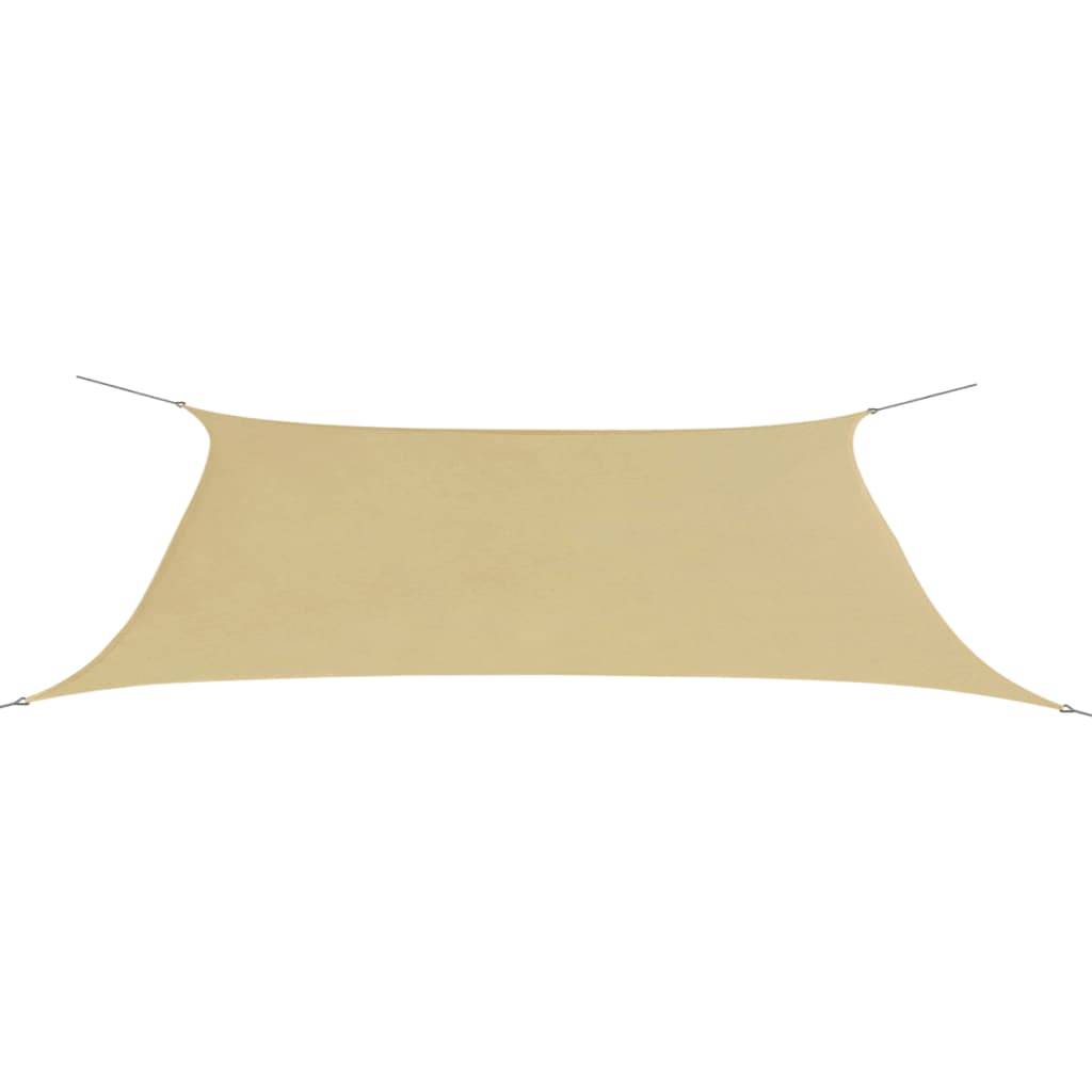 Voile toile d'ombrage parasol en tissu oxford rectangulaire 4 x 6 m beige - Imagen 1