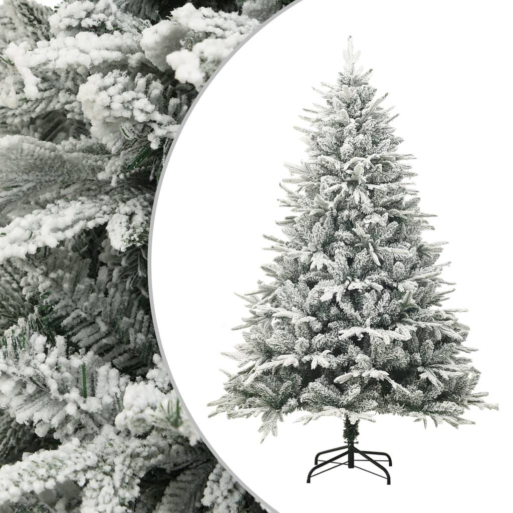 Vidaxl - Sapin de Noël artificiel à flocons de neige Vert 210 cm PVC/PE vidaXL 328495 - Image 1