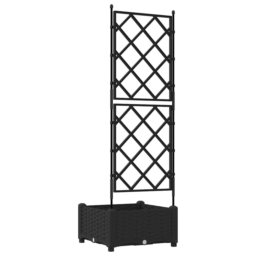 Cache-pot | Bac à fleurs de jardin Noir 40 x 40 x 125,5 cm Acier - Image 6