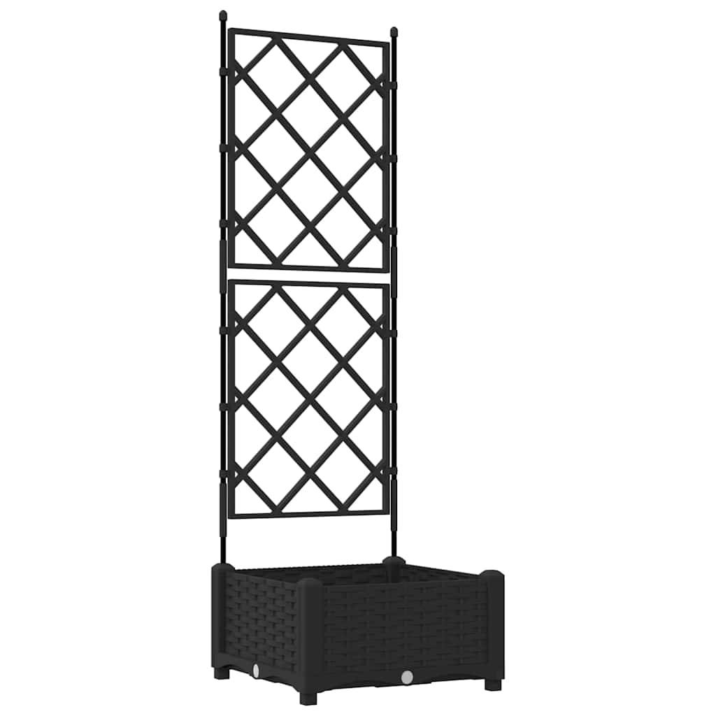 Cache-pot | Bac à fleurs de jardin Noir 40 x 40 x 125,5 cm Acier - Image 1