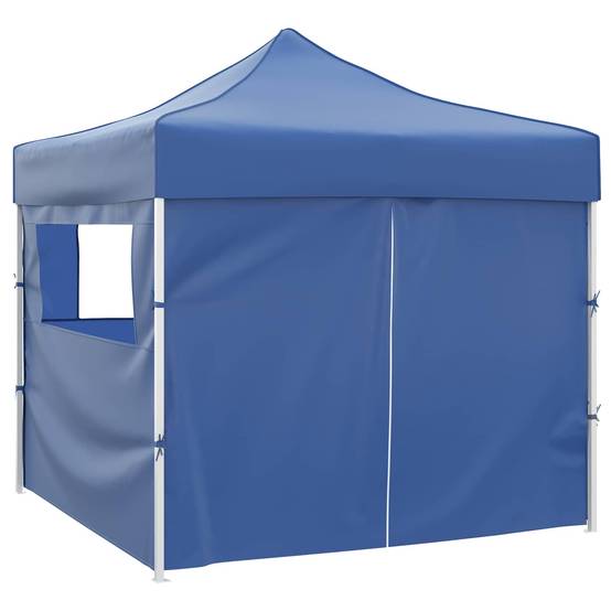 ComfortXL - Tente de réception tissu Oxford jardin terrasse pop-up imperméable 291x291cm bleu - ComfortXL Outdoor Living - Image 2