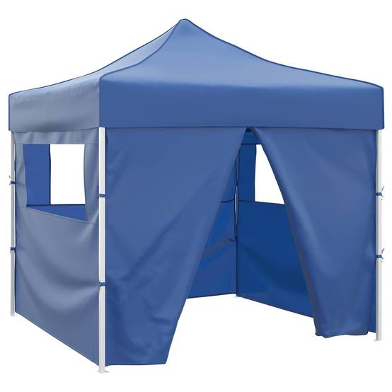 ComfortXL - Tente de réception tissu Oxford jardin terrasse pop-up imperméable 291x291cm bleu - ComfortXL Outdoor Living - Image 1