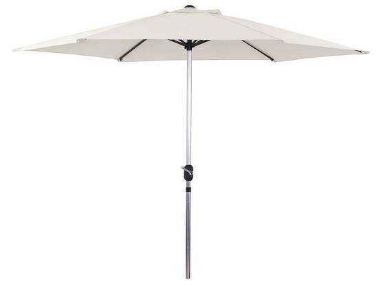 Parasol Jardin Droit Alu "sol" - Rond - ø 3m - Ecru -habitat Et Jardin