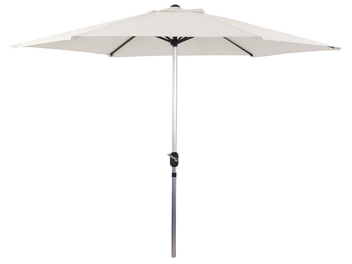 Parasol Jardin Droit Alu "sol" - Rond - ø 3m - Ecru -habitat Et Jardin