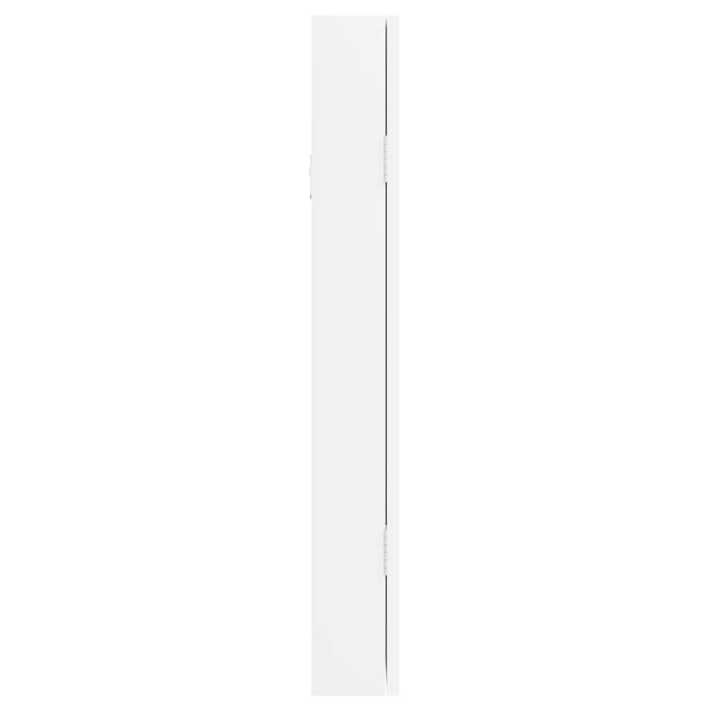 Maison Chic - Miroir Murale avec rangement - Armoire à bijoux avec miroir blanc 30x8,5x67 cm PC155 - Image 6