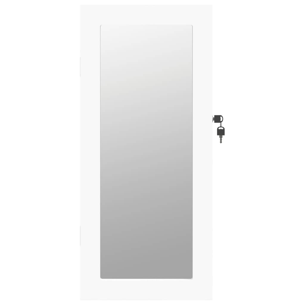 Maison Chic - Miroir Murale avec rangement - Armoire à bijoux avec miroir blanc 30x8,5x67 cm PC155 - Image 4