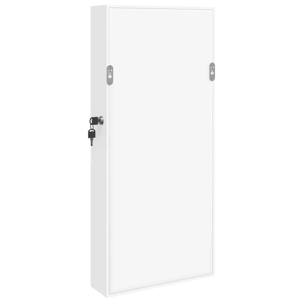 Maison Chic - Miroir Murale avec rangement - Armoire à bijoux avec miroir blanc 30x8,5x67 cm PC155 - Image 7