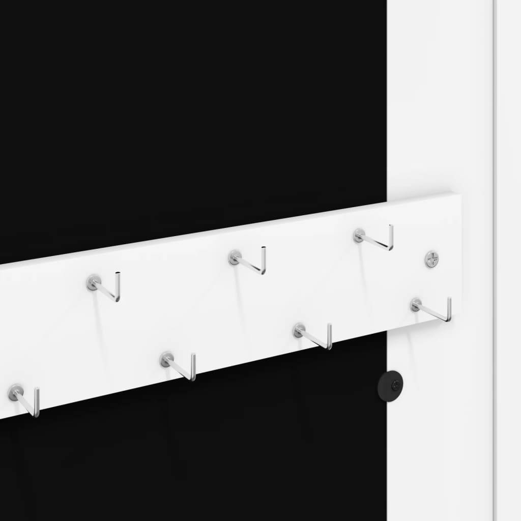 Maison Chic - Miroir Murale avec rangement - Armoire à bijoux avec miroir blanc 30x8,5x67 cm PC155 - Image 8