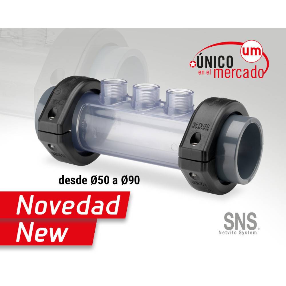 Collecteur porte sonde transparent diametre 63 - Imagen 3