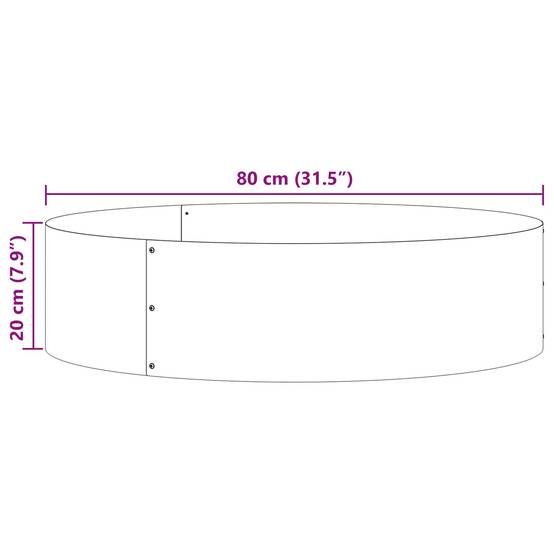 Cercle de Jardin Acier Patiné Effet Rouille Décoratif pour Arbre Ø 80x20 cm Marron - ComfortXL Outdoor Living - Image 8