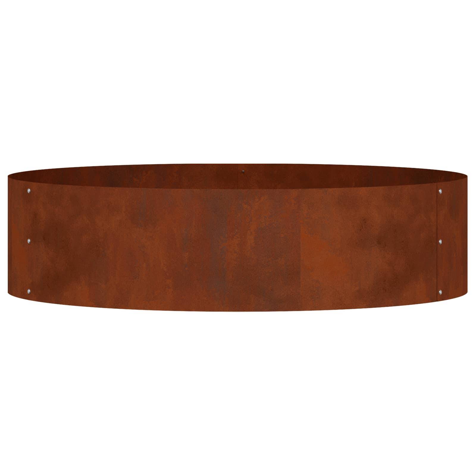 Cercle de Jardin Acier Patiné Effet Rouille Décoratif pour Arbre Ø 80x20 cm Marron - ComfortXL Outdoor Living - Image 3