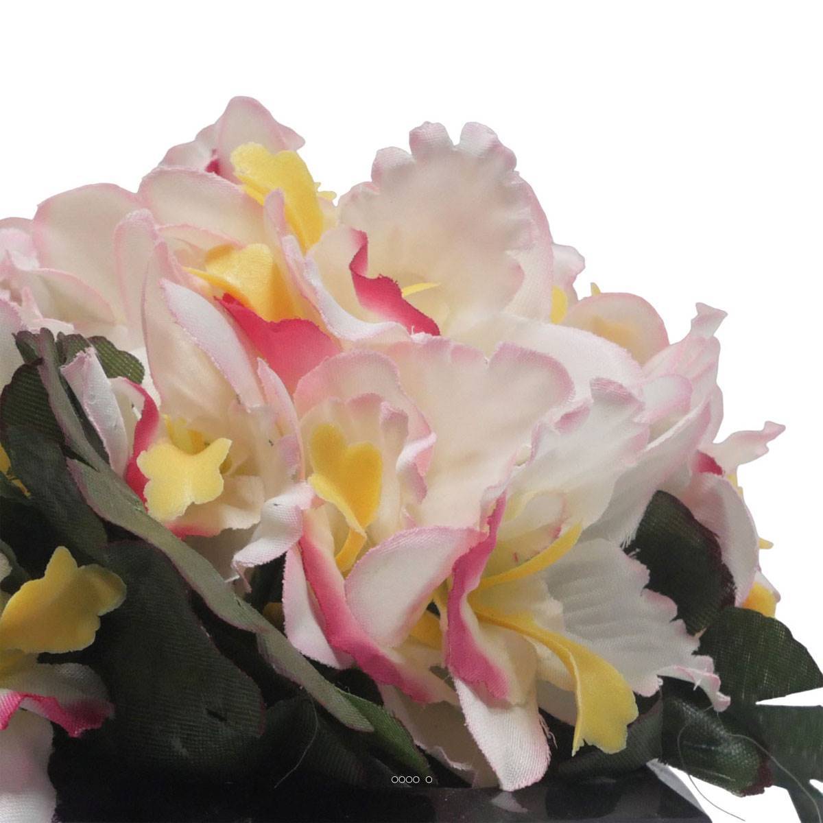 Artificielles - Bac carré fleurs artificielles Orchidée Rose-crème pour la Toussaint - couleur: Rose-crème 705 - Imagen 3