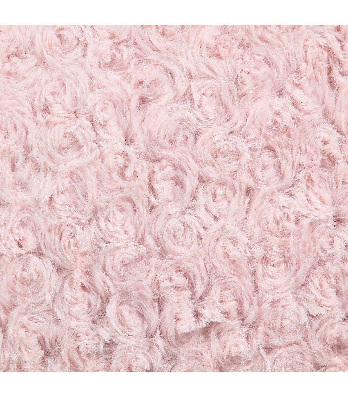 Atmosphera - Coussin déhoussable en Fourrure Bouclée Rose 45 x 45 cm - Imagen 3
