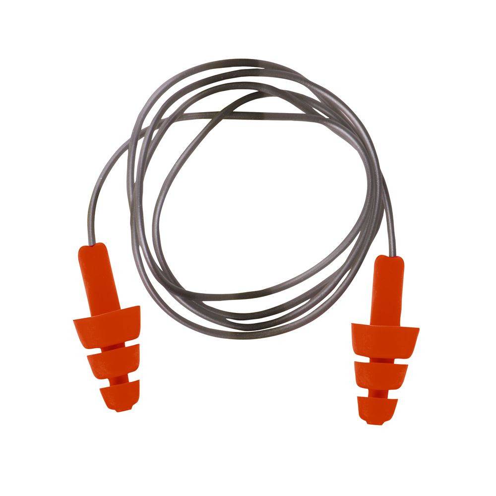 Portwest - Bouchon anti-bruit Portwest TPE Réutilisable avec cordelette (50 paires) Orange Unique
