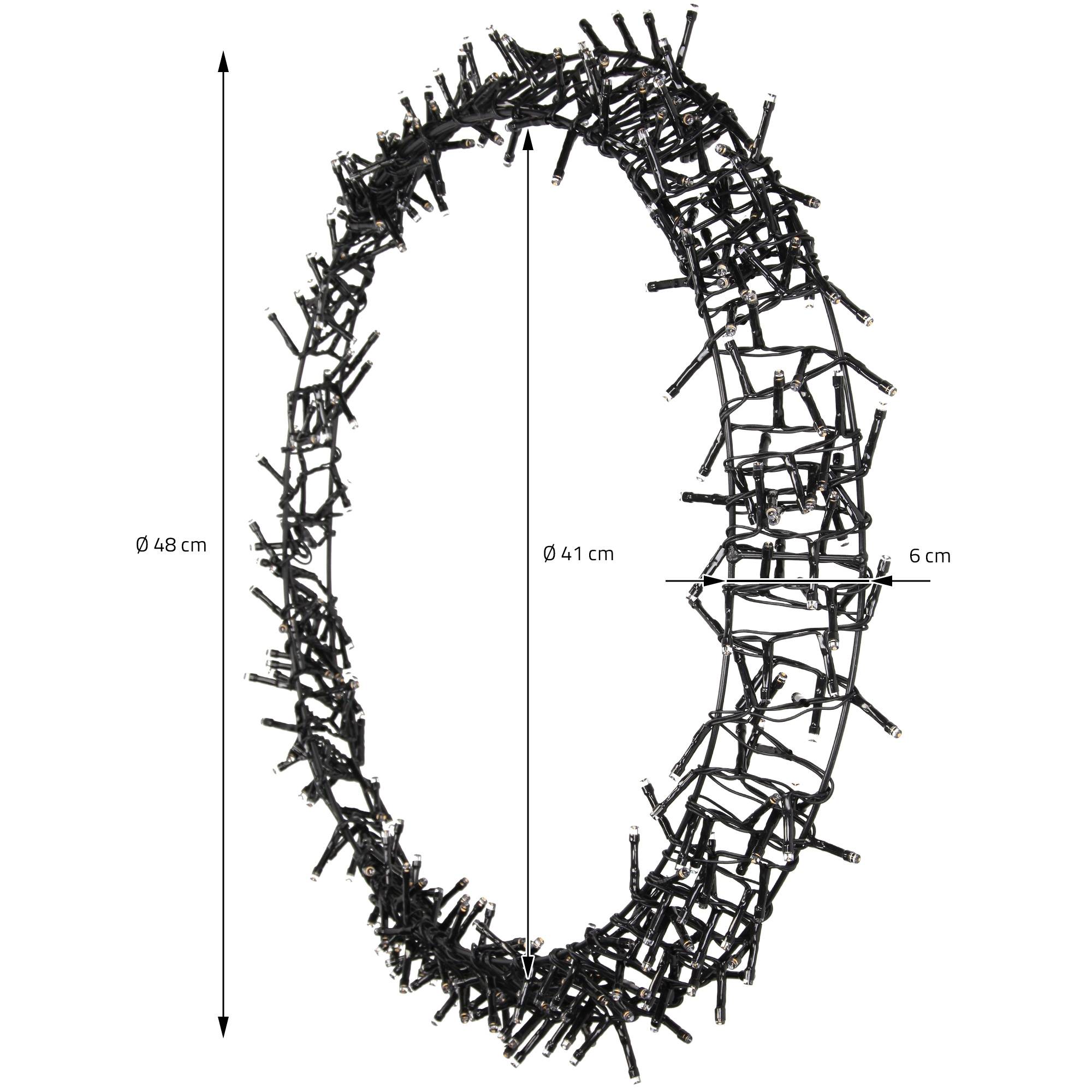 Ecd-Germany - Couronne de lumière 400 LEDs couronne lumineuse porte/fenêtre décoration de Noël - Imagen 7