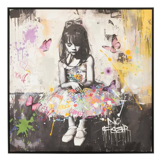 J-Line - Tableau Déco "Ballerina" 80x80cm Multicolore - Image 1