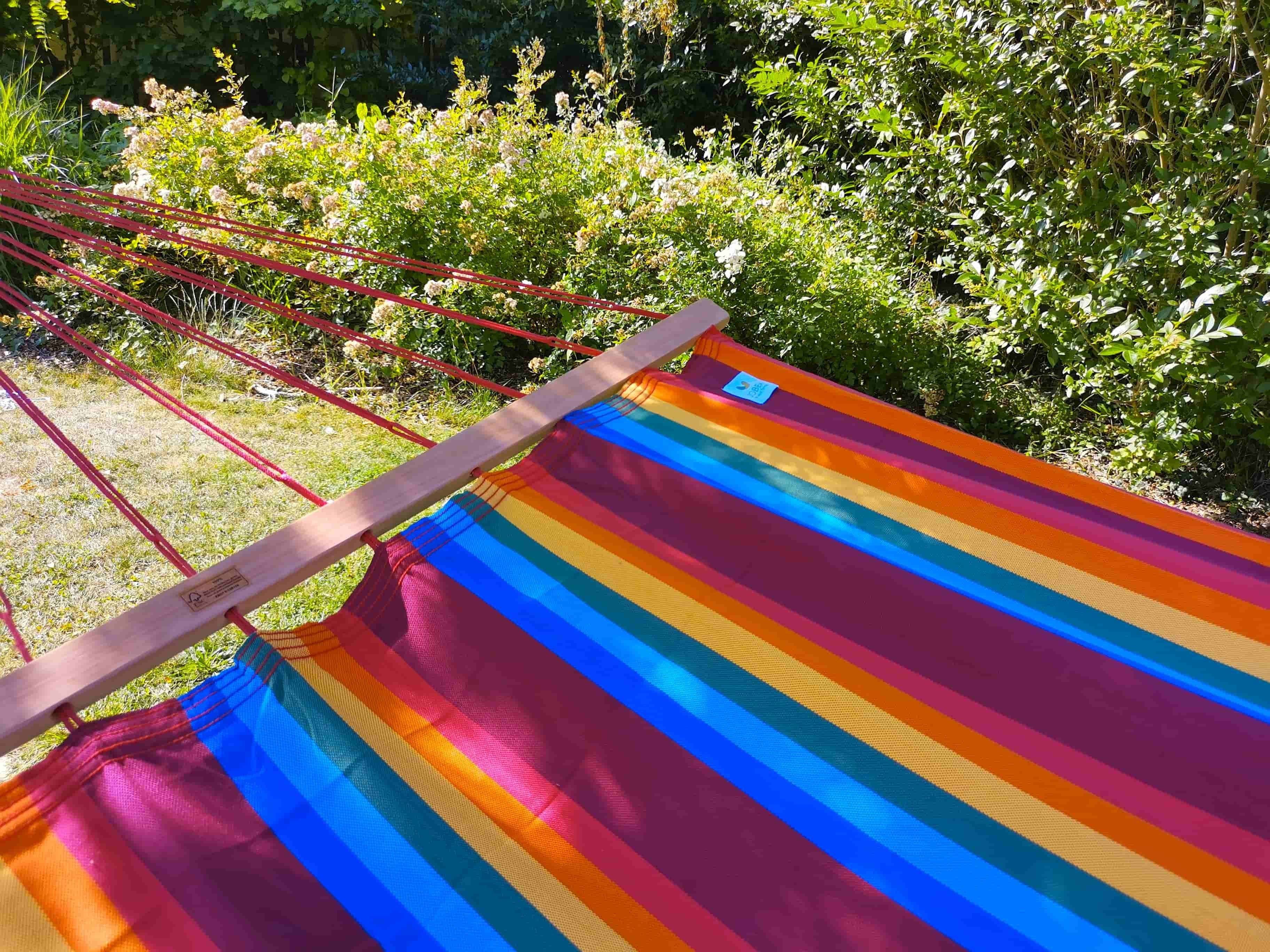 Jobek - Hamac KOUPLE 350x140 cm en Polypropylène Fortaleza certifié FSC 100% JOBEK - Imagen 5