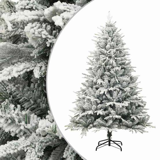 Vidaxl - Sapin de Noël artificiel à flocons de neige Vert 180 cm PVC/PE vidaXL 328494 - Image 2
