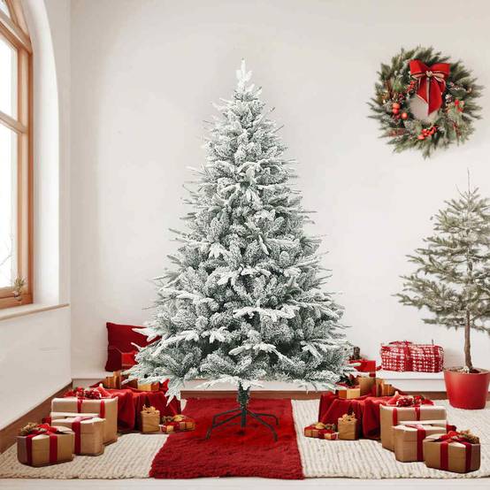 Vidaxl - Sapin de Noël artificiel à flocons de neige Vert 180 cm PVC/PE vidaXL 328494 - Image 1