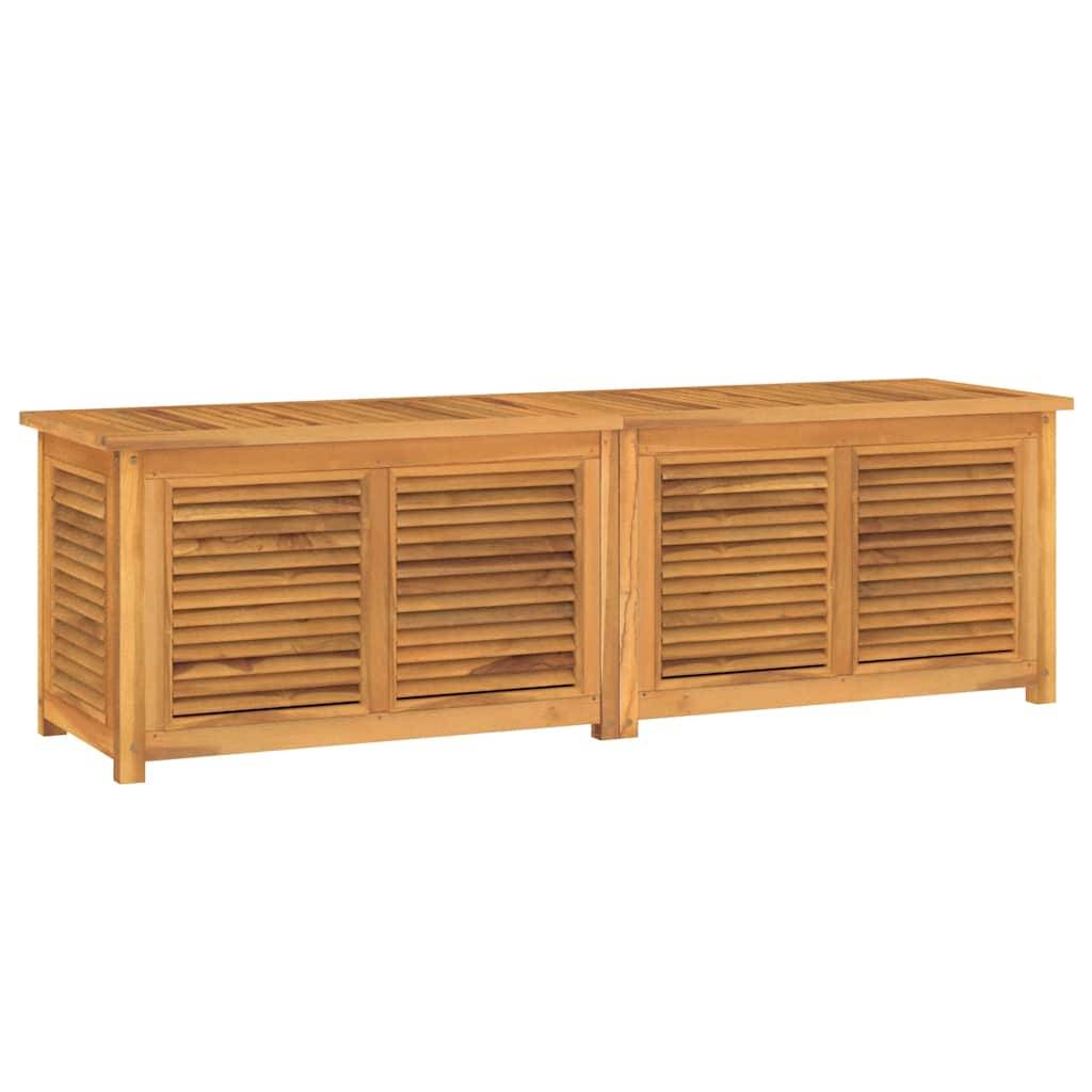 Coffre de rangement bois de teck naturel 175 x 50 x 55 cm - PANGIVO - Image 2
