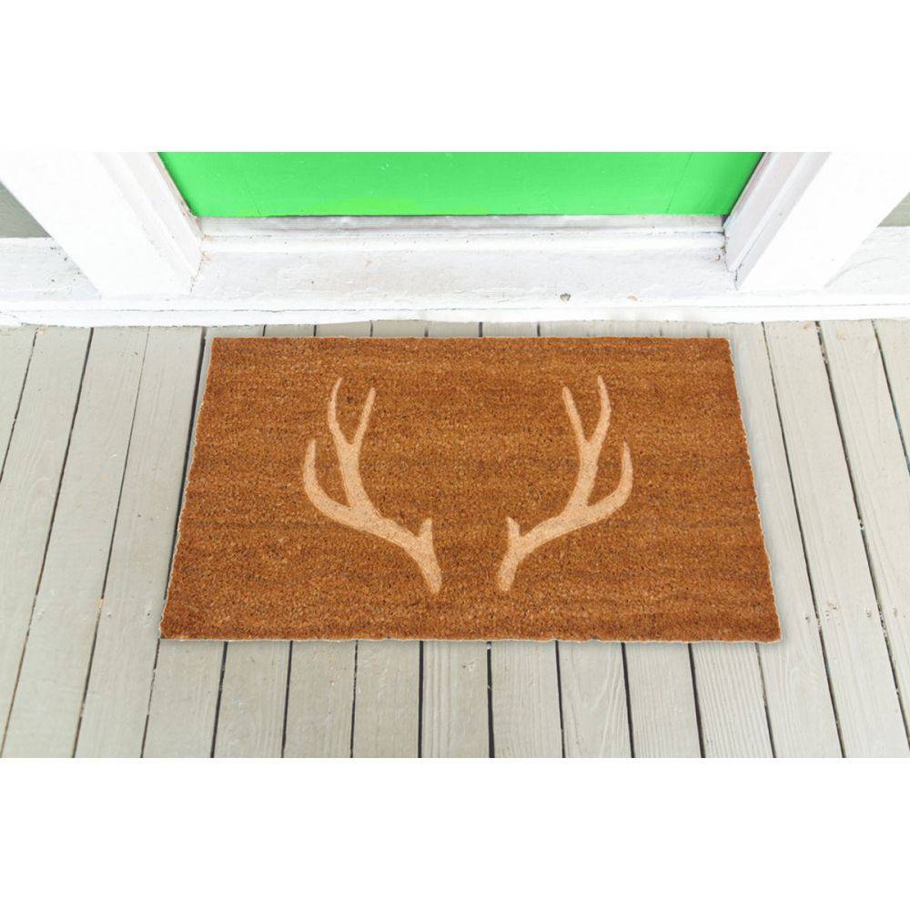 Aubry Gaspard - Paillasson coco intérieur extérieur 75 x 45 cm Bois de cerf thermocompressé - Imagen 2
