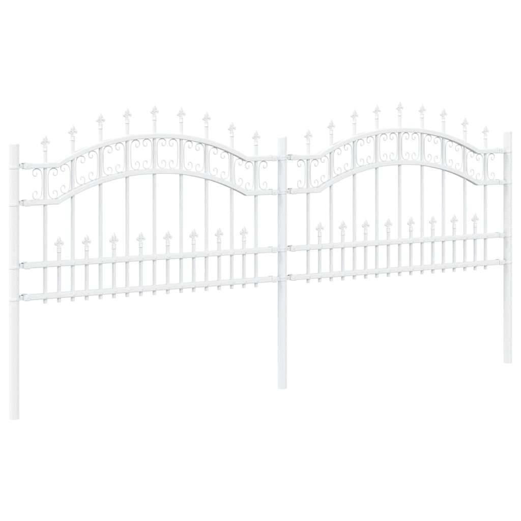 PANGIVO - Clôture jardin acier blanc 240 x 118 cm - PANGIVO - Image 4