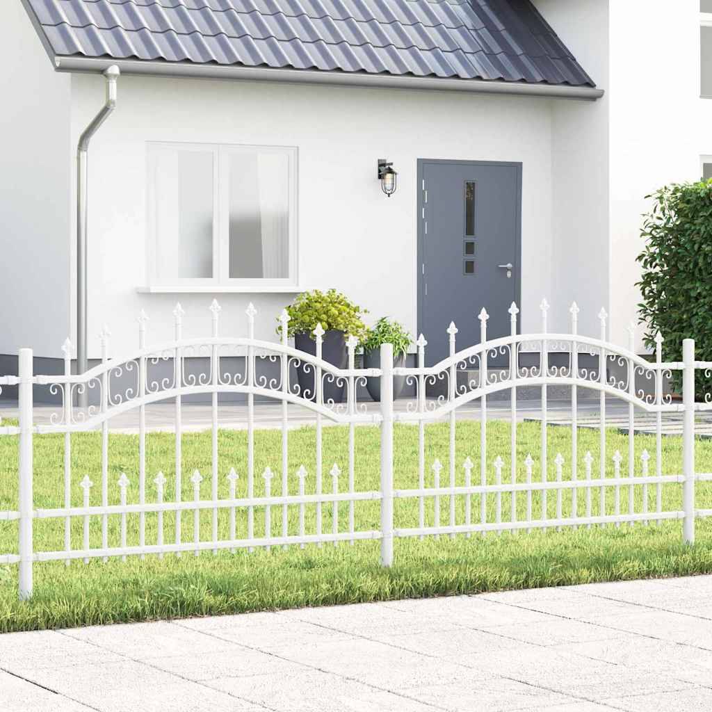 PANGIVO - Clôture jardin acier blanc 240 x 118 cm - PANGIVO - Image 1