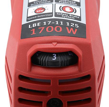 Meuleuse d'angle 1700 watts avec frein + vitesse variable Ø125 mm LBE 17-11 125 FLEX - avec accessoires - 447668 - Imagen 4