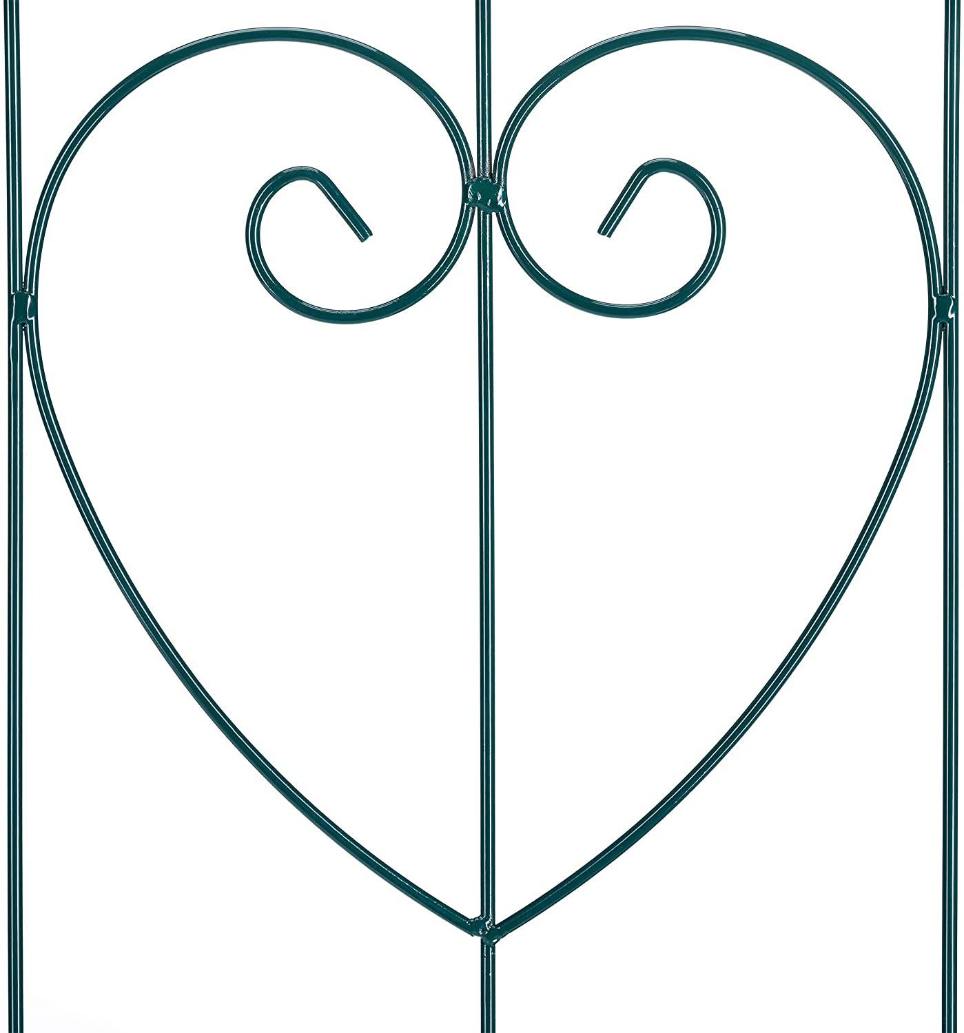 Helloshop26 - Treillis clôture plante grimpante arche jardin fer set de 2 vert - Imagen 4