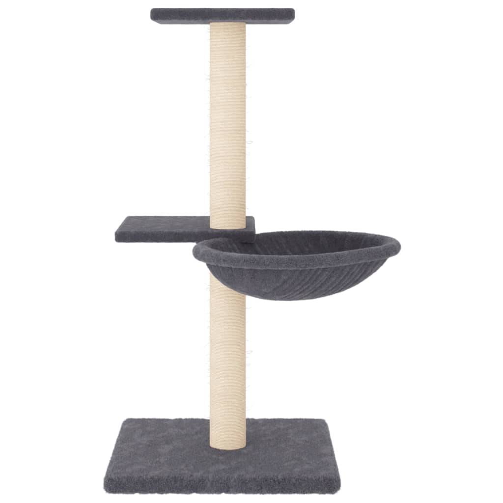 Arbre à chat, Tour à chat avec griffoirs en sisal gris foncé 72 cm MP70 - Image 3