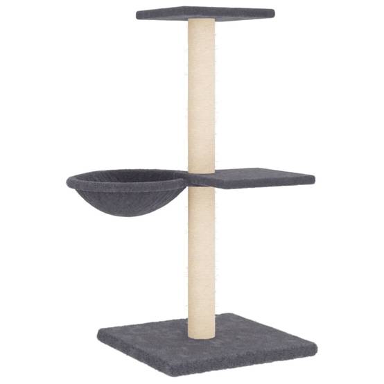 Arbre à chat, Tour à chat avec griffoirs en sisal gris foncé 72 cm MP70 - Image 5