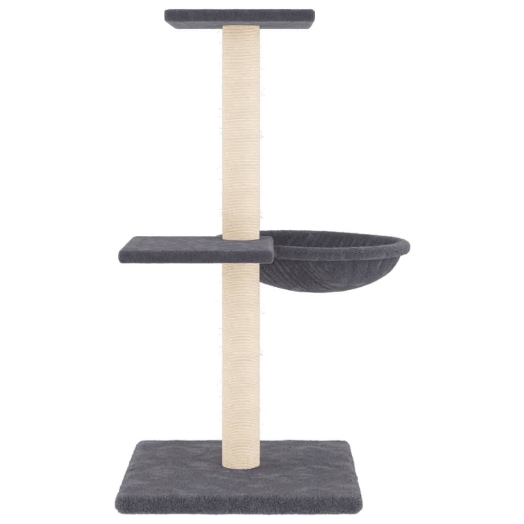 Arbre à chat, Tour à chat avec griffoirs en sisal gris foncé 72 cm MP70 - Image 4