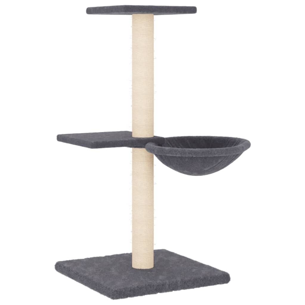 Arbre à chat, Tour à chat avec griffoirs en sisal gris foncé 72 cm MP70 - Image 1