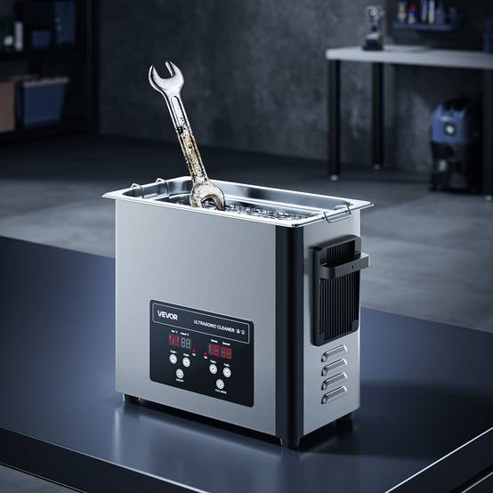 Vevor - VEVOR Nettoyeur à ultrasons 6 L, 120 W 40 kHz, panier et affichage numérique, acier inoxydable, pour bijoux, montres, lunettes - Image 8