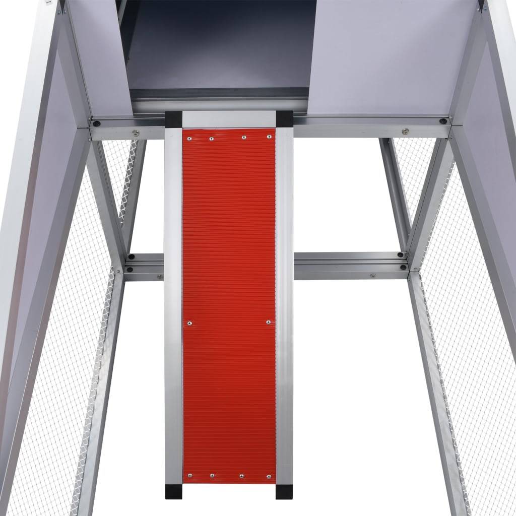 Helloshop26 - Grande cage à poules poulailler aluminium MDF avec rampes et 1 Pondoir 258 cm - Imagen 6