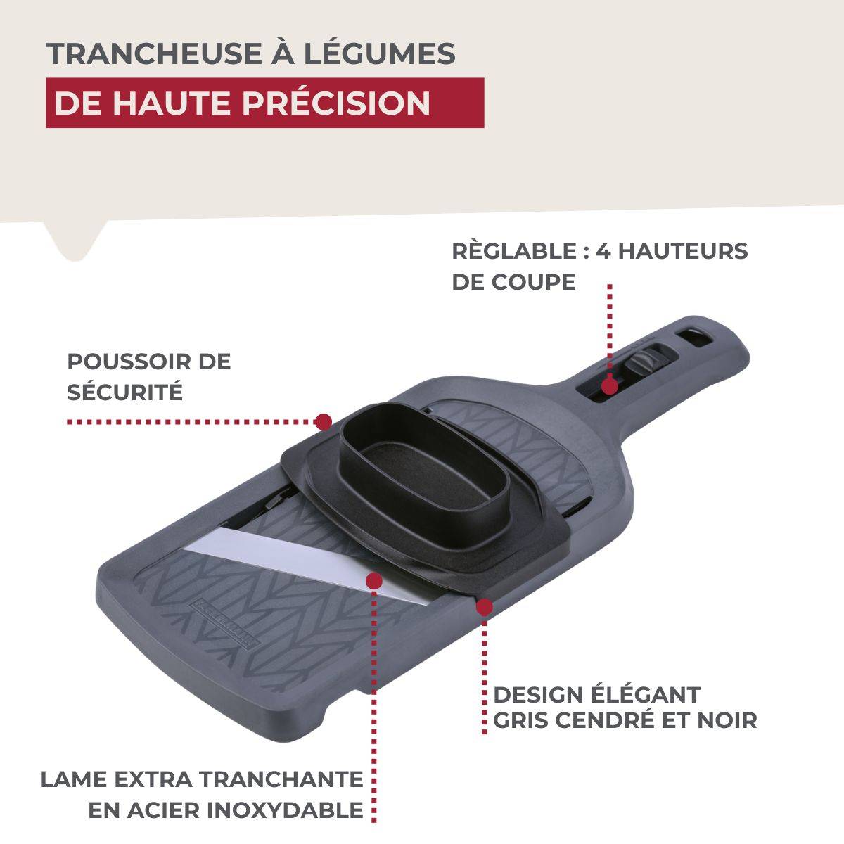 Mandoline réglable 4 hauteurs Fackelmann - Image 6